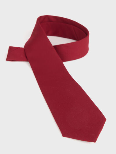 CORBATA LISA MATE ROJO