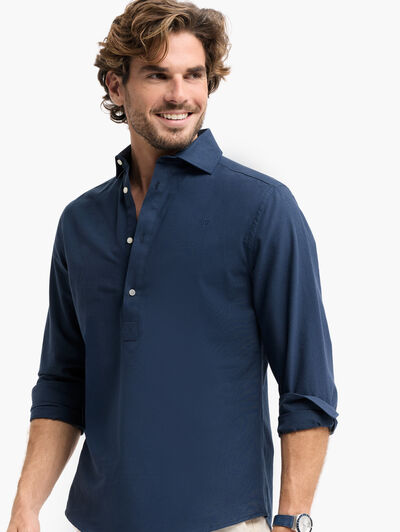 POLERA PIN POINT AZUL MARINO