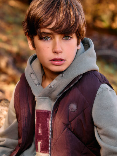 CHALECO MOBBY KIDS BURDEOS