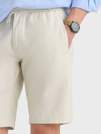 BERMUDA ESTRUCTURA LINO BEIGE