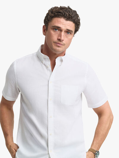CAMISA LINO M. CORTA BLANCO