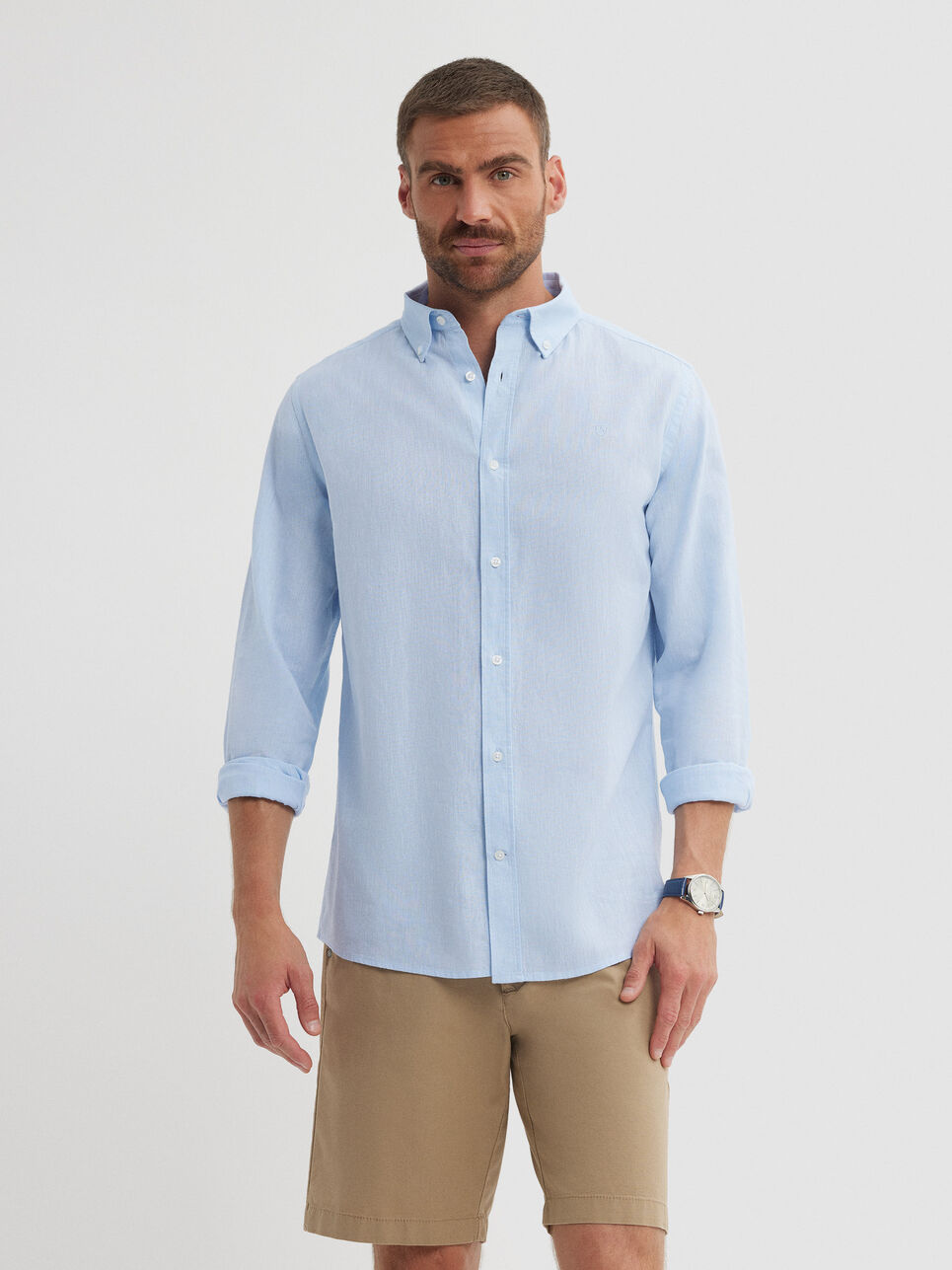 CAMISA LINO C. BOTON