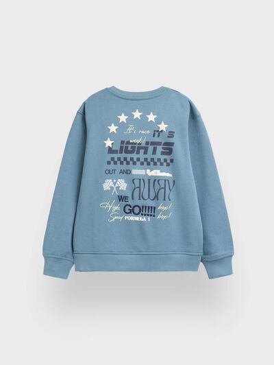 SUDADERA RACE KIDS AZUL