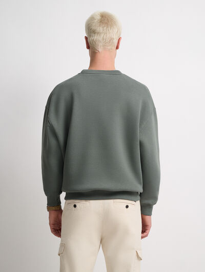 SUDADERA BASICA OVERSIZE VERDE
