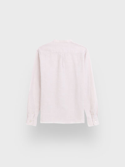 CAMISA LINO MAO KIDS BEIGE
