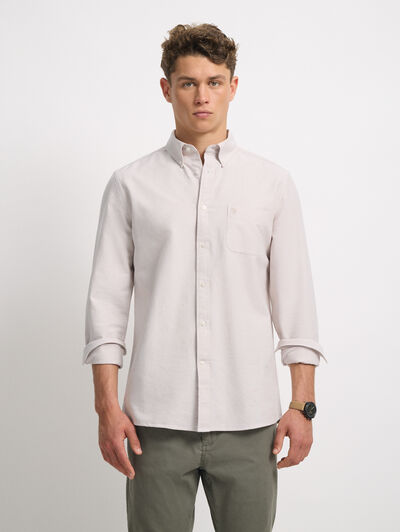 CAMISA OXFORD POCKET BEIGE