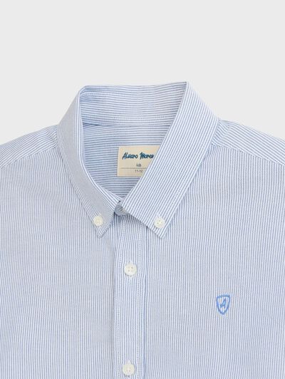 CAMISA OXFORD MIL RAYAS KIDS AZUL