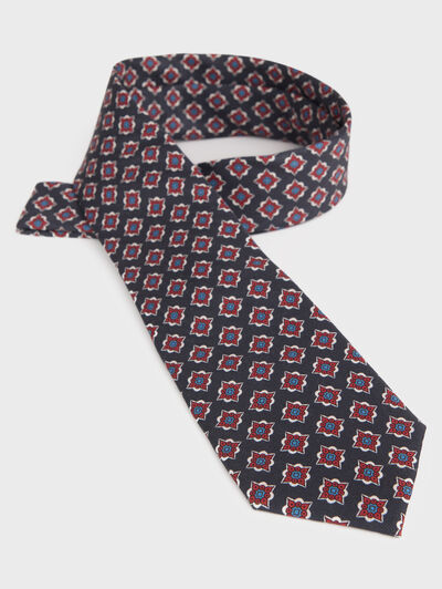 CORBATA PRINTED AZUL MARINO