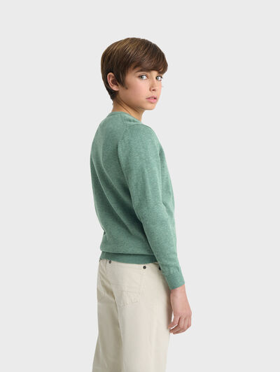 JERSEY ROUND NECK KIDS VERDE