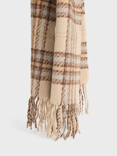 BUFANDA CUADROS BEIGE