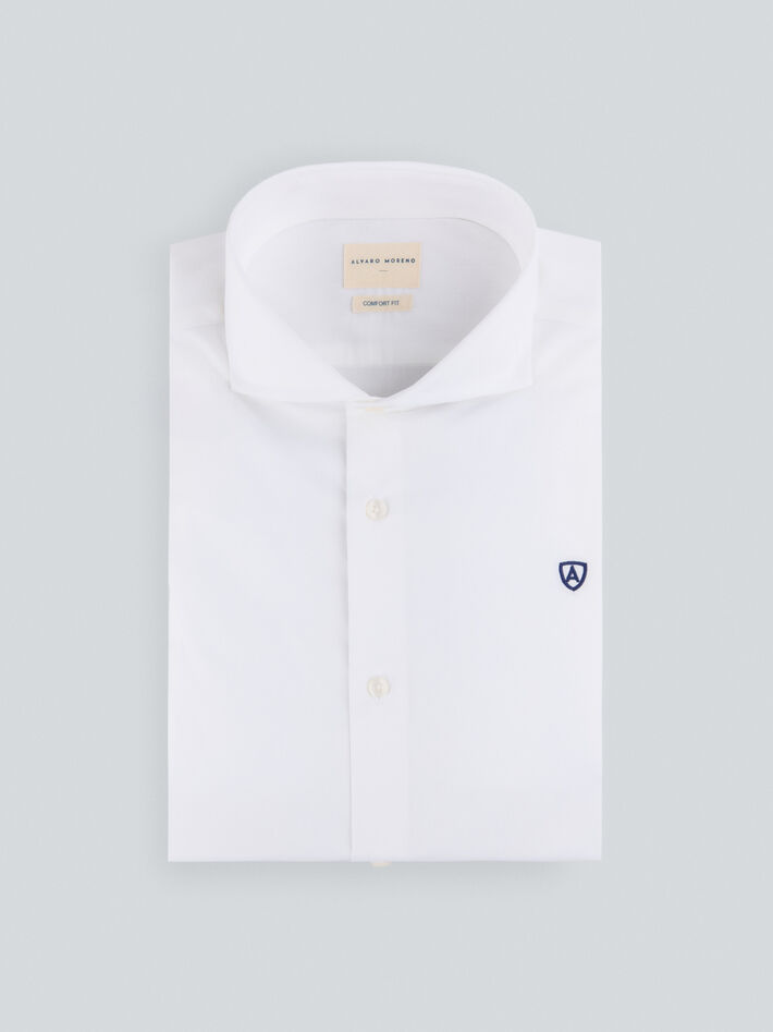 CAMISA COMFORT FIL A FIL BLANCO