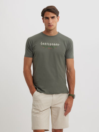 CAMISETA SKATEBOARD VERDE