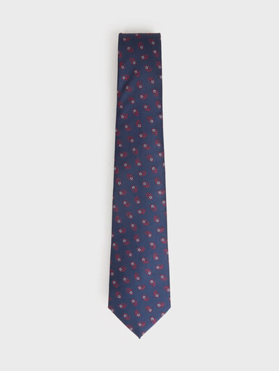 CORBATA JAQUARD MF AZUL MARINO