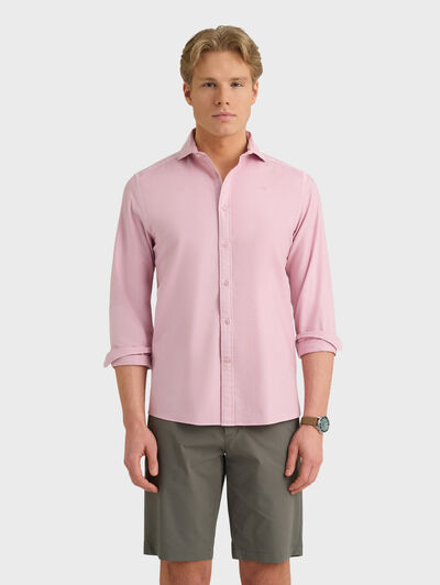 CAMISA OXFORD DYE TIE COLLAR ROSA