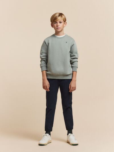 SUDADERA BASICA KIDS VERDE