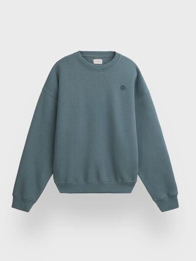 SUDADERA BASICA OVERSIZE AZUL