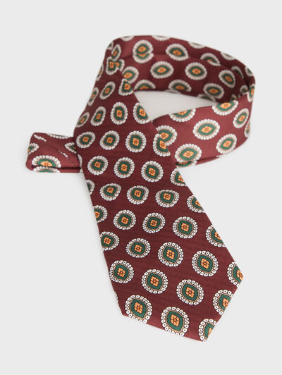 CORBATA PRINTED BURDEOS