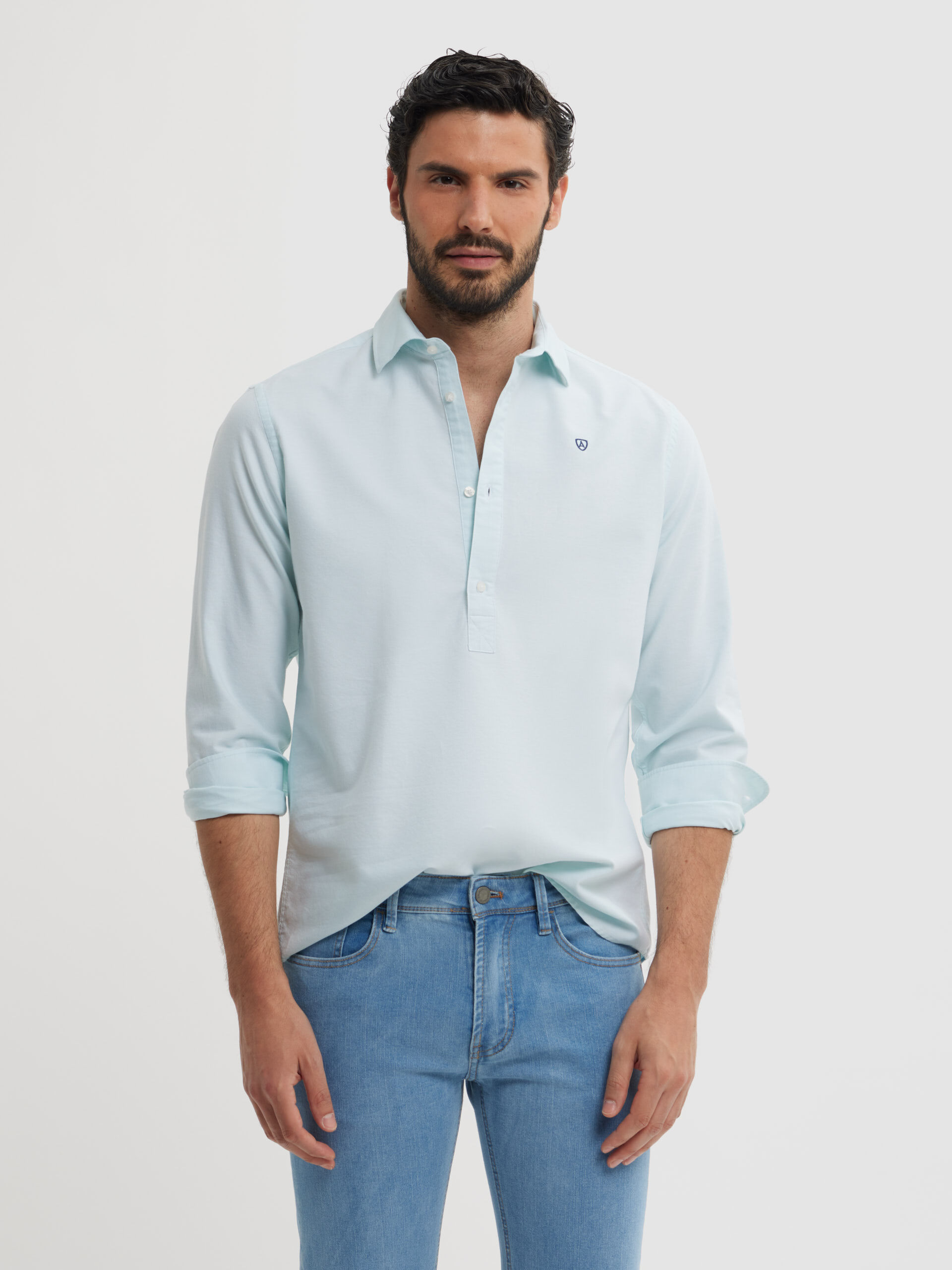 POLERA OXFORD SOLID VERDE AGUA