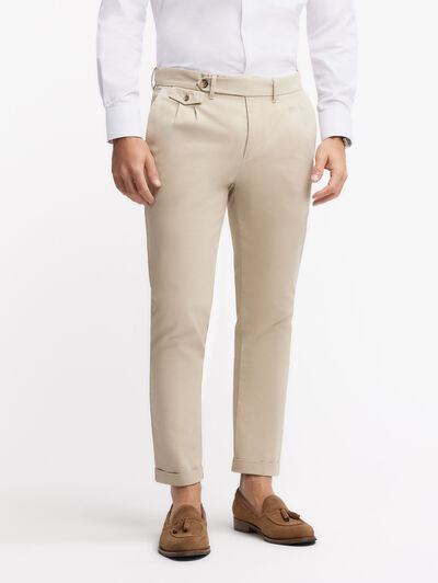 PANTALON CARROT CAMEL
