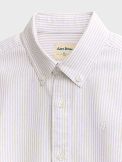 CAMISA OXFORD STRIPES BEIGE