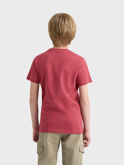 CAMISETA BASICA KIDS BURDEOS