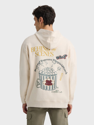 SUDADERA POPCORN BEIGE