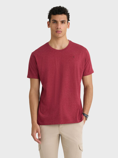 CAMISETA MELANGE BURDEOS