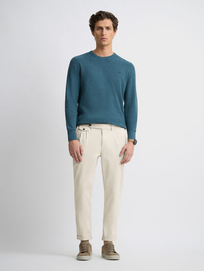 PANTALON CARROT BEIGE