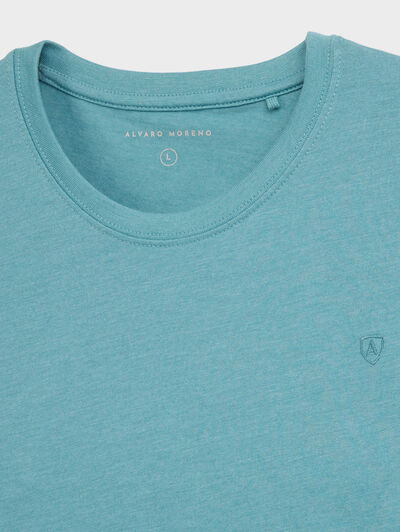 CAMISETA MELANGE TURQUESA