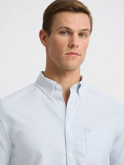 CAMISA OXFORD STRIPES AZUL
