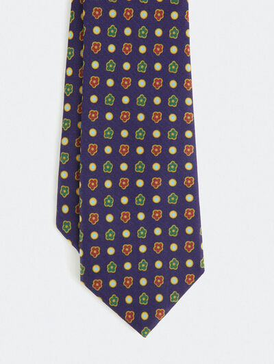 CORBATA PRINTED AZUL MARINO