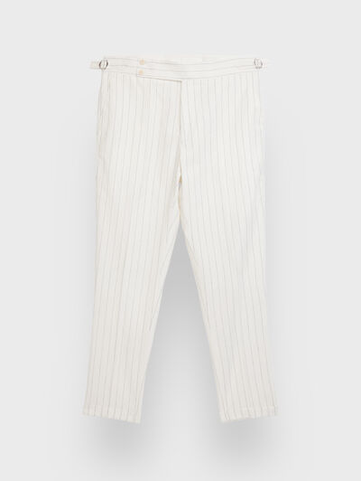 PANTALON HEROS LINO DIPLO BLANCO