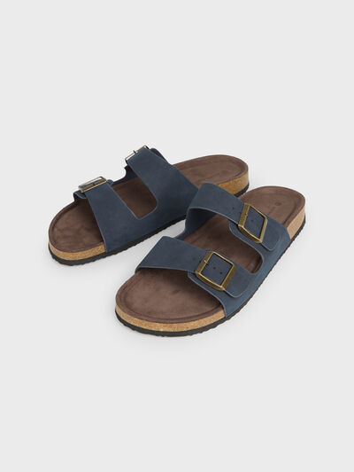 SANDALIAS HEBILLAS AZUL MARINO