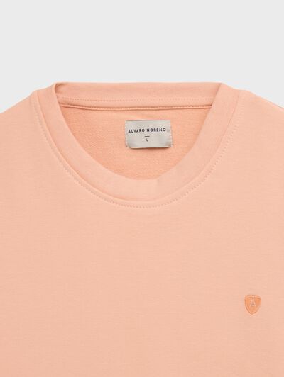 SUDADERA BASIC FANCY SALM&Oacute;N