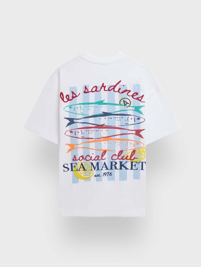 CAMISETA SARDINES BLANCO