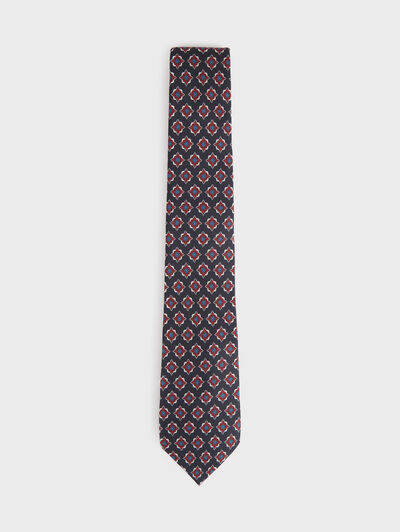 CORBATA PRINTED AZUL MARINO