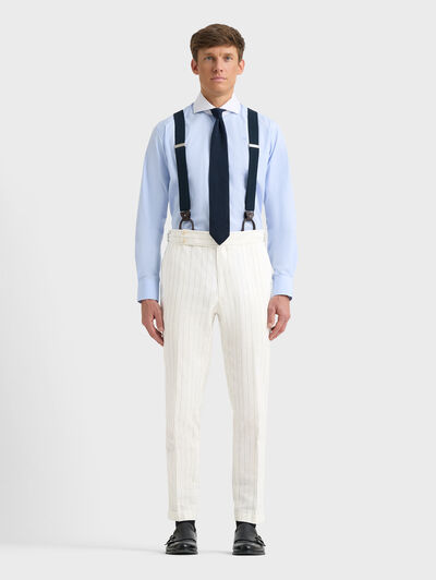 PANTALON HEROS LINO DIPLO BLANCO