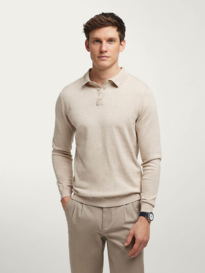 JERSEY POLO BEIGE