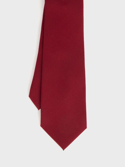 CORBATA LISA MATE ROJO