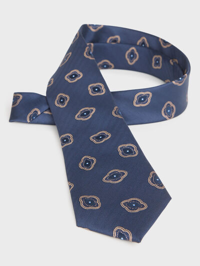 CORBATA JAQUARD MF AZUL MARINO