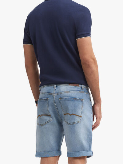 BERMUDA DENIM VUELTA CELESTE