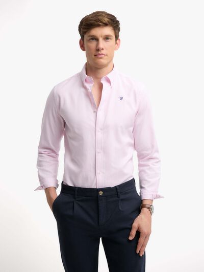 CAMISA RAYAS DUTTON ROSA
