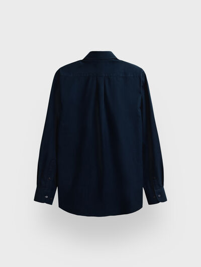 CAMISA TWILL PEACH AZUL MARINO