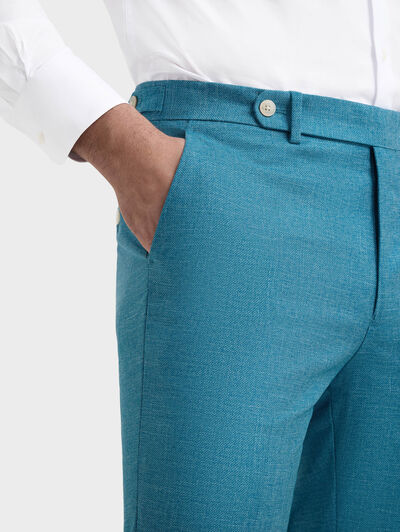 PANTALON CAPO ESTRUCTURA TURQUESA