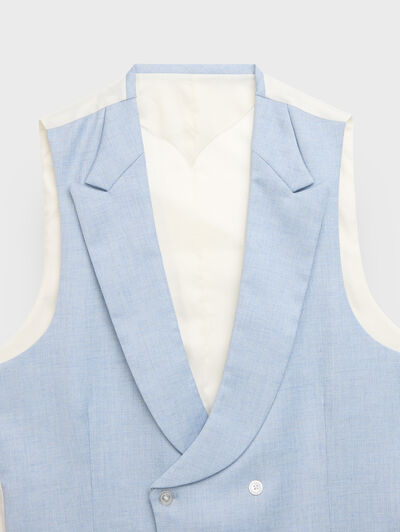 CHALECO ESTRUCTURA CELESTE