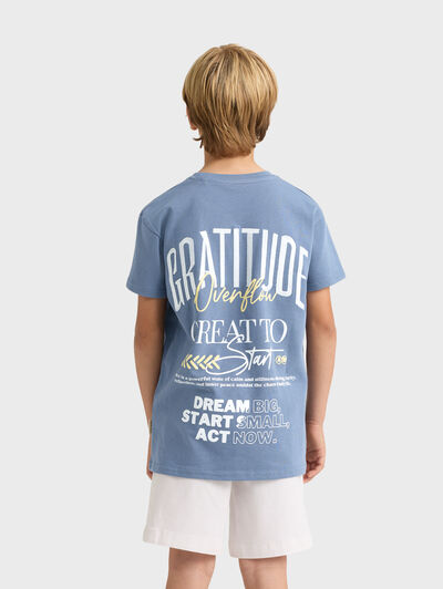 CAMISETA GRATITUDE KIDS AZUL