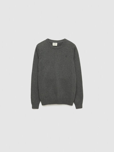 JERSEY ROUND NECK KIDS GRIS