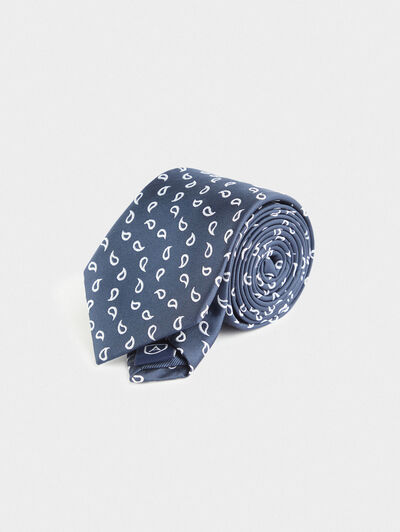CORBATA JACQUARD MF AZUL MARINO