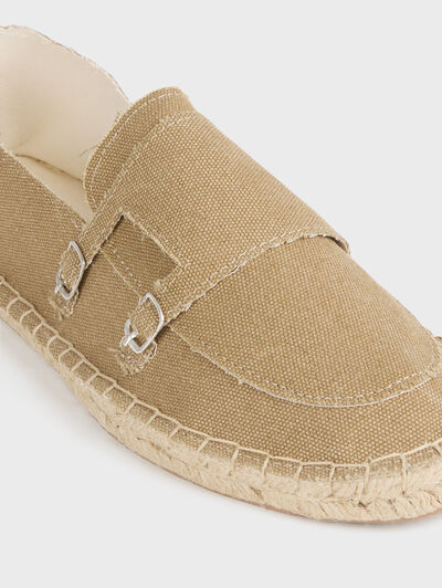 ESPADRILLES HEBILLAS CANVAS CAMEL