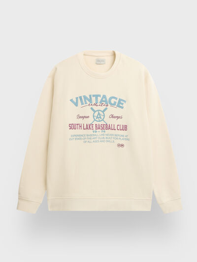 SUDADERA VINTAGE BEIGE